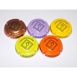 SERIE DE 5 CAPSULES DE CHAMPAGNE - DEROUSSY DUBOIS (Nouvelles Couleurs)