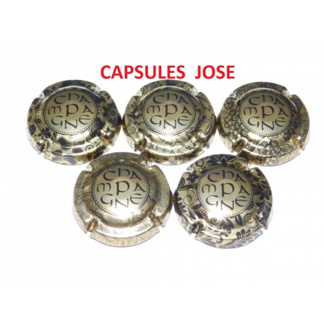 SERIE DE 5 CAPSULES DE CHAMPAGNE - GENERIQUE ( Eloégance - septembre 2020)