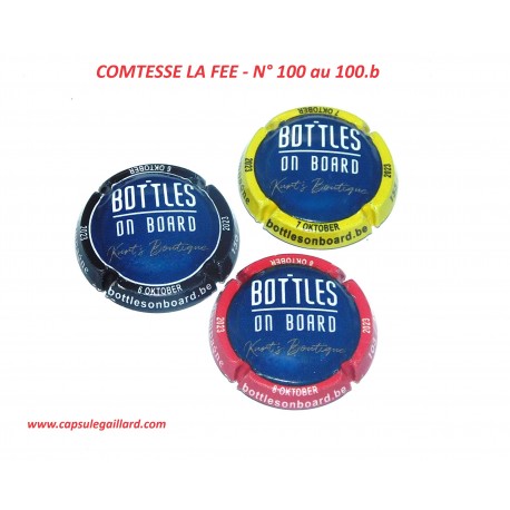 Série de 3 Capsules de champagne - COMTESSE LA FEE N°100 au 100.b