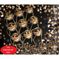 Série de 9 Capsules de Champagne GENERIQUE (Les Lettres du Champagne)