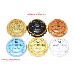 SERIE DE 6 CAPSULES DE CHAMPAGNE - MATHELIN N°50 au 50.e