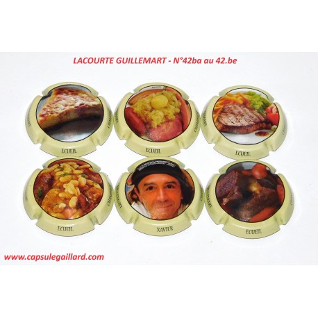 Série de 6 Capsules de champagne - LACOURTE GUILLEMART N°42 ba