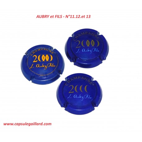 3 Capsules de champagne AUBRY et FILS N°11.12 et 13