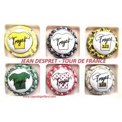 Série de 6 Capsules de champagne Jean DESPRET (Tour de France)