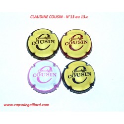 Série de 4 Capsules de champagne - CLAUDINE COUSIN N°13 au 13.c