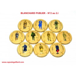 Série de 10 Capsules de champagne - BLANCHARD PUBLIER  N°2 au 2.i