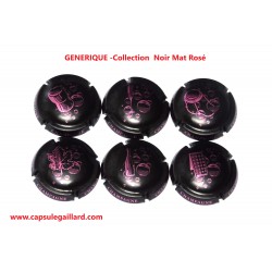 News - Série de 6 Capsules de Champagne GENERIQUE  (Noir Mat Rosé)