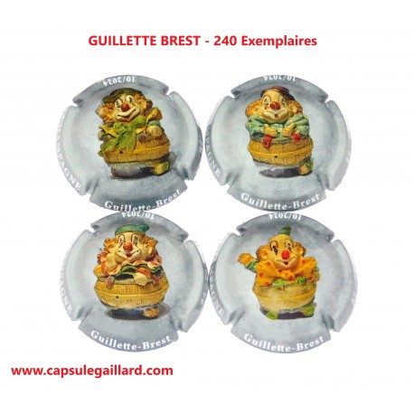 Série de 4 Capsules de Champagne GUILLETTE BREST - 240 Exemplaires