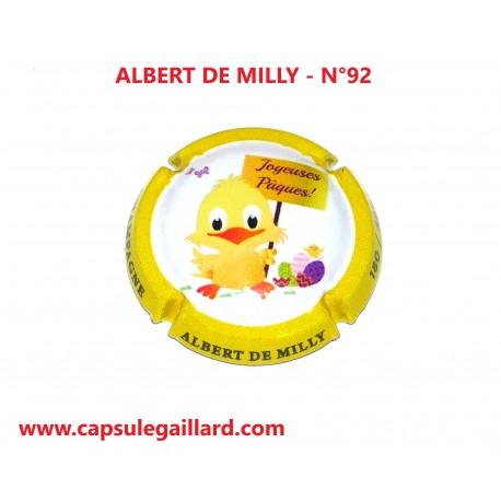 Capsule de Champagne ALBERT DE MILLY N°92