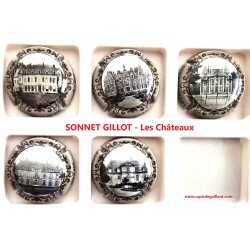 Série de 5 Capsules de champagne - SONNET GILLOT (Les Châteaux)