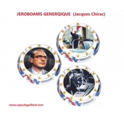 3 JEROBOAMS GENERIQUES (Jacques Chirac) Contour Blanc