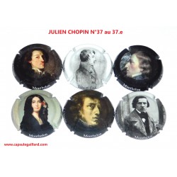 SERIE DE 6 CAPSULES DE CHAMPAGNE - JULIEN CHOPIN N°37 au 37.e