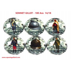 Série de 6 Capsules de champagne - SONNET GILLOT (110 Ans 14/18)