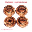 Série de 4 Capsules de Champagne GENERIQUE (Bouchon Liège)