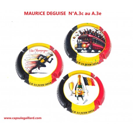 Série de 3 Capsules de champagne - MAURICE DEGUISE N°A3.c au A3.e