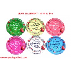 Série de 6 Capsules de champagne - JEAN LALLEMENT N°34 au 34.e