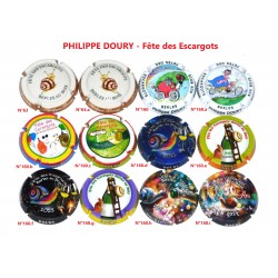 Lot de 12 capsules de champagne - PHILIPPE DOURY (Fête des Escargots)